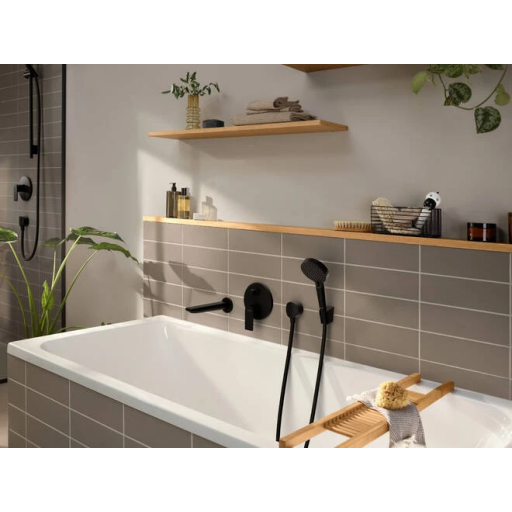 Смеситель для ванны HANSGROHE Rebris E 72468670 встраиваемый черный матовый